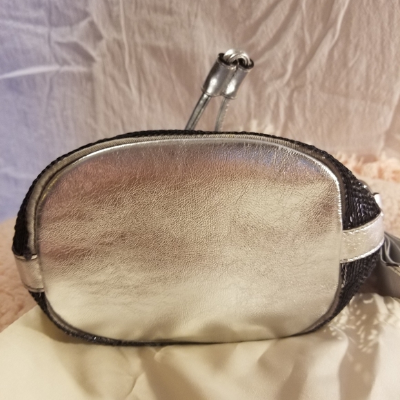 Rare Silver Sequin Coach Mini Bucket Purse - Picture 3 of 10